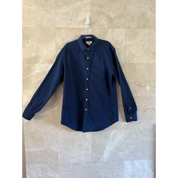 Albiate 1830 x J. Crew Ludlow Shirt - Large Navy Denim, Quiet Luxury Minimalist - Picture 3 of 9